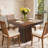 Space-Saving Square Dining Table for 4 – Modern Farmhouse Style with Wooden Pedestal Base – 31.5" Compact Table Ideal for Dining Room, Living Room, Apartment-578295509