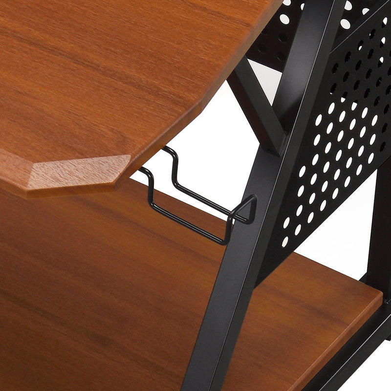 Bureau Willow, cerisier et finition noire OF00990, Merisier