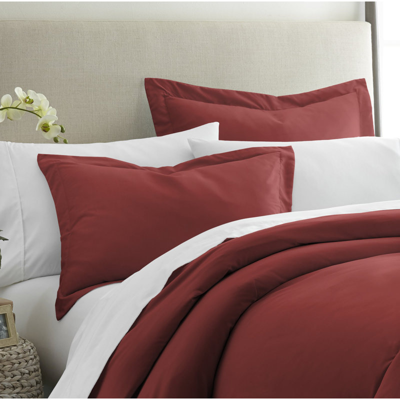 Ensemble de 2 taies d'oreiller en microfibre ultra douce, Bourgogne, Standard