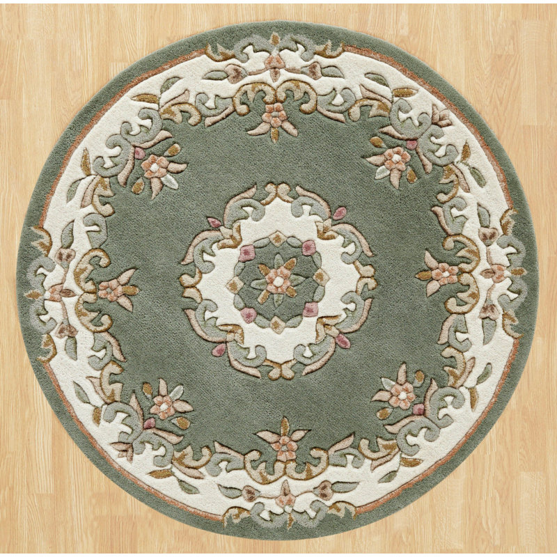 Hounslow Oriental Wool Hand Tufted Area Rug, Round 120cm