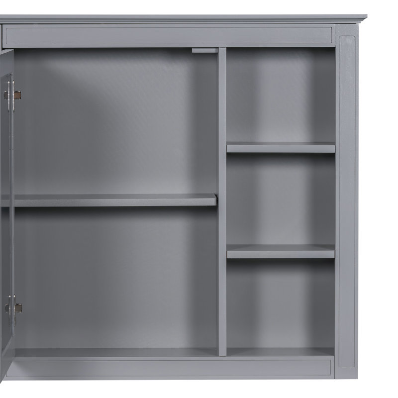 Armoire à pharmacie avec miroir Shafon l 30 po x H 28 po, Gris