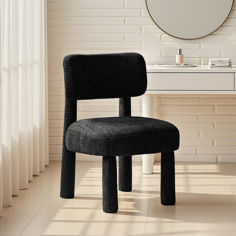 Chaise de salle à manger Cherry, Noir