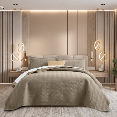 Ensemble de courtepointe légère et réversible toutes saisons avec taies décoratives