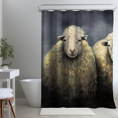 Brycyn – Polyester Shower Curtain, Dye Sublimation Print, 71" W × 74" L