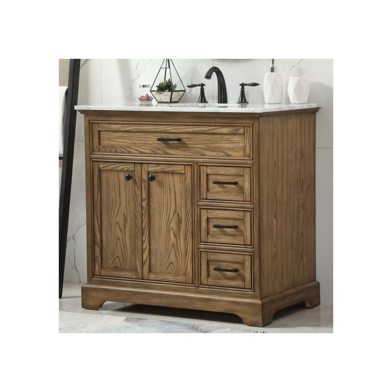 Hermes 36'' Single Bathroom Vanity, Driftwood