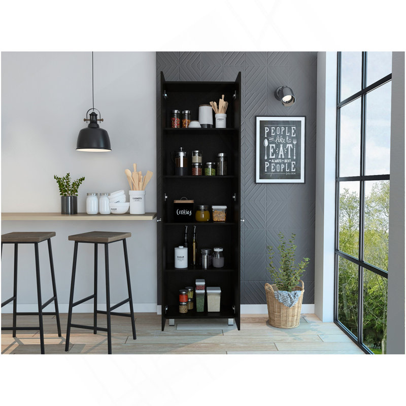 Garde-manger Phoenix, cuisine, noir, Noir