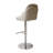 Tommy Swivel Upholstered Faux Leather Adjustable Height Counter Stool with Stainless Steel Frame