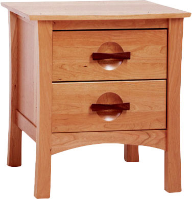 Berkeley 2 - Drawer Solid Wood Nightstand, Autumn Cherry