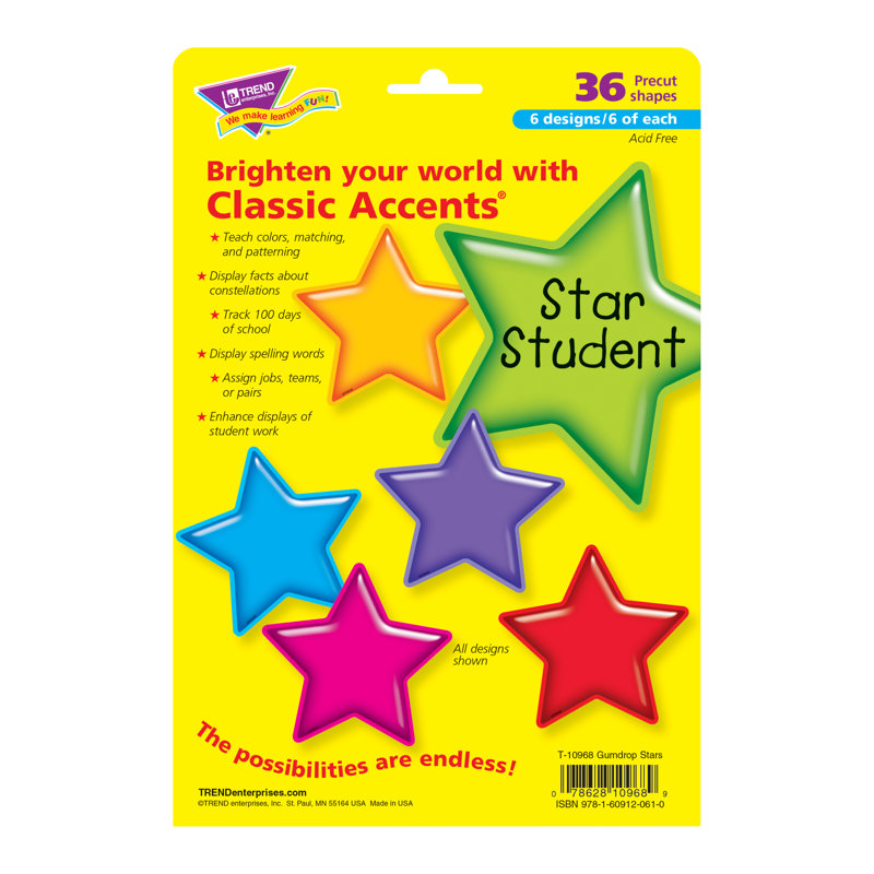 Tendance Gumdrop Stars Classic Accents