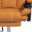 Chaises de bureau en cuir de polyuréthane brun clair, télécommande et conception réglable