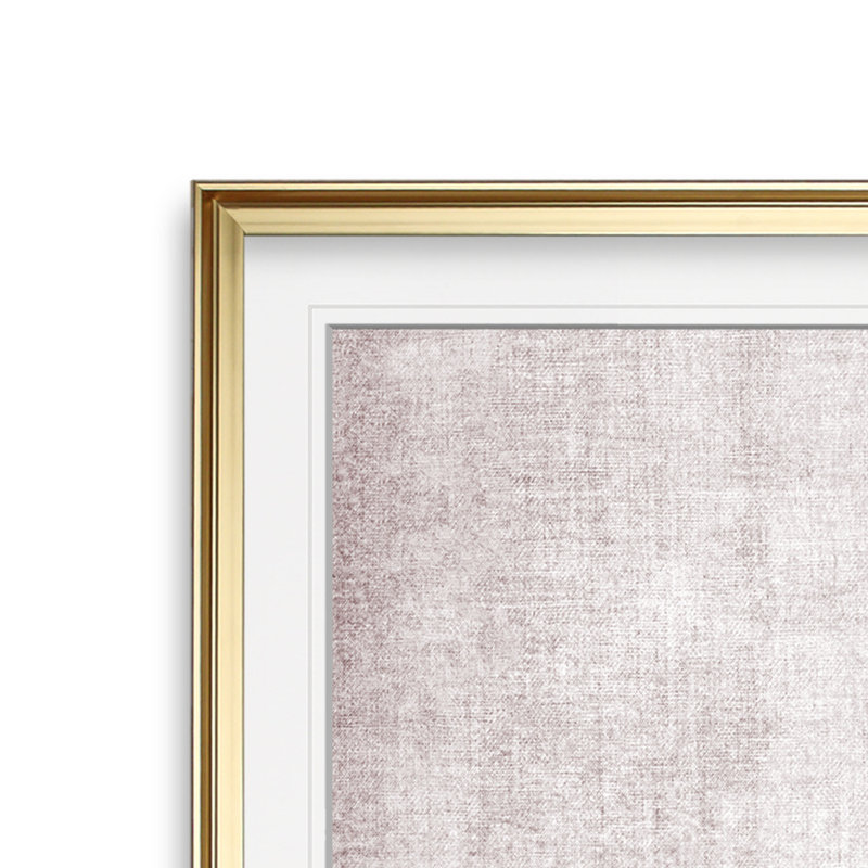 " Open Range II ", 17.5" H x 17.5" W x 1.5" D, Gold Framed