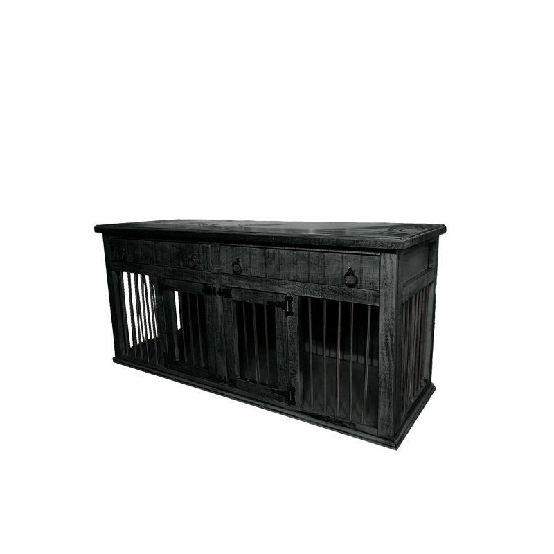 Caisse pour animaux Farmhouse, Petit (H 30 po x l 64 po x P 24 po), Minerai de fer