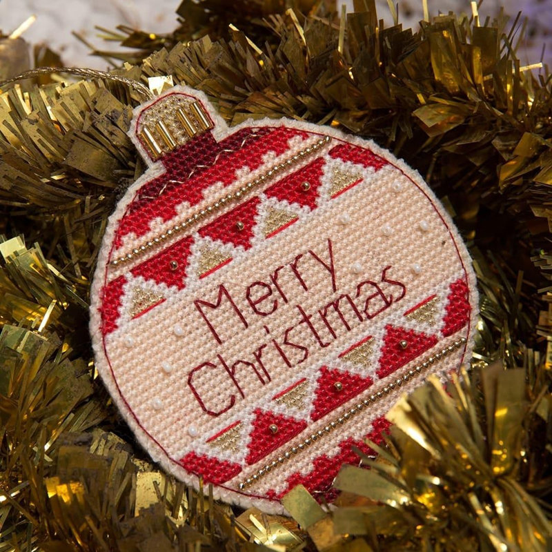 Jouet d'arbre de Noël. Toile en plastique, ensemble de point de croix T-08C