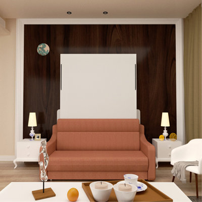 Pas besoin de fixer au mur Morden Deisgn Lit escamotable vertical avec canapé pour chambre ou chambre d'amis Lit escamotable à économie d'espace