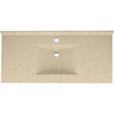Plateau de meuble-lavabo simple 43 po Contour