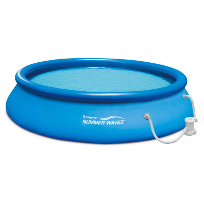 Summer Waves 15' x 36'' Quick Set Inflatable Above Ground Pool and Filter Pump