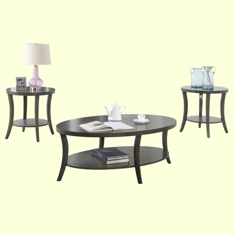Ensemble de tables de bout Nijel, Gris