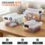 Boîtes de rangement transparentes en plastique de 4,75 litres avec couvercles, empilables, sans BPA, pour la maison, le bureau, la résidence étudiante et la salle de classe, lot de 1-415959442-378085742