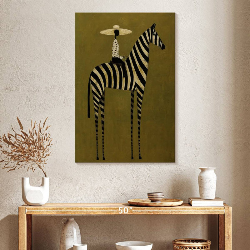 Zebra Rider, 39" H x 26" W