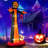 12 Ft Inflatable Grim Reaper Ghost Large Halloween Inflatables With Built-in Led Lights And Scary Skull 