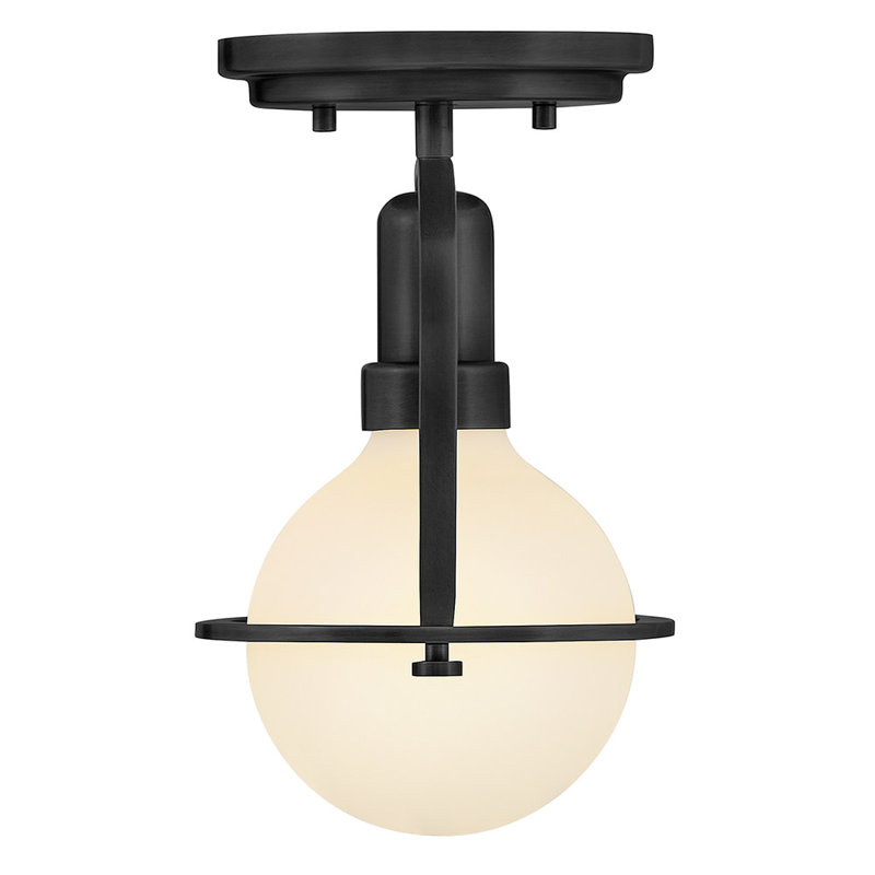Somerset 1 - Light Semi Flush Mount, Black