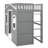 Twin Size House Loft Bed With Ladder-Gray+White Frame-493335886-493335887