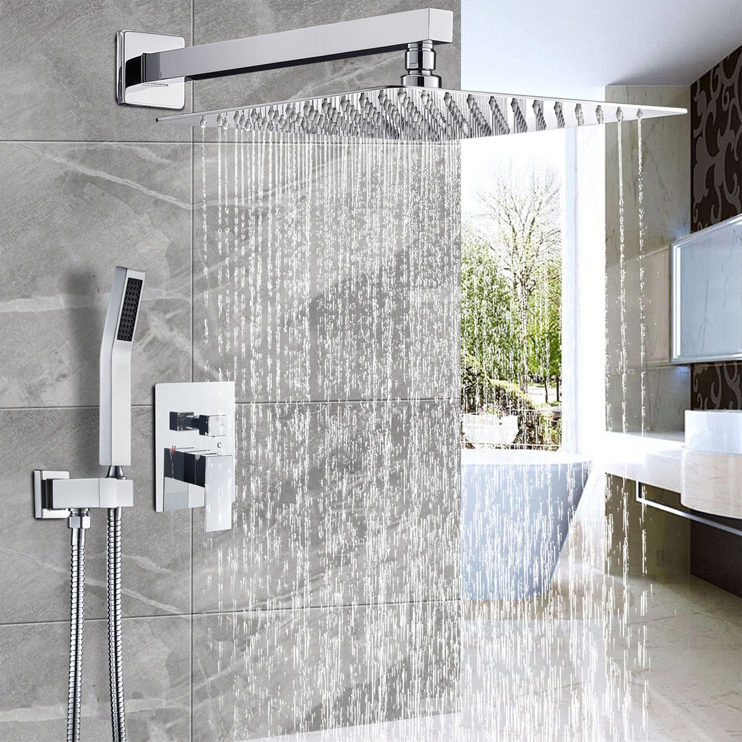 Complete 10" High Pressure Shower System with Rough in-Valve uptap 