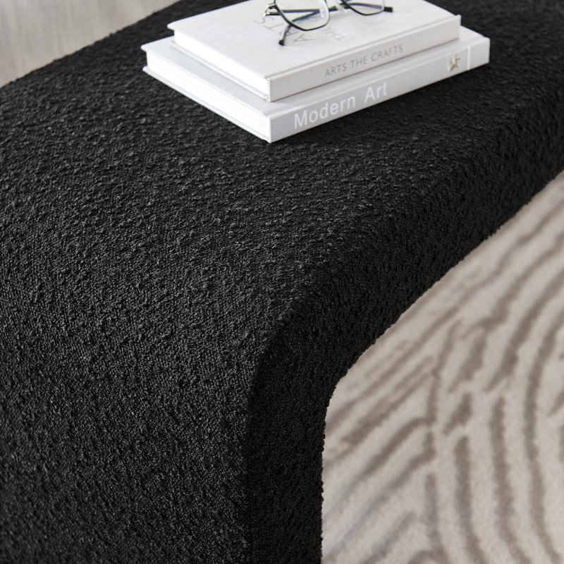 Banc rembourré Modway Simba Revolution Performance Fabrics®, Noir