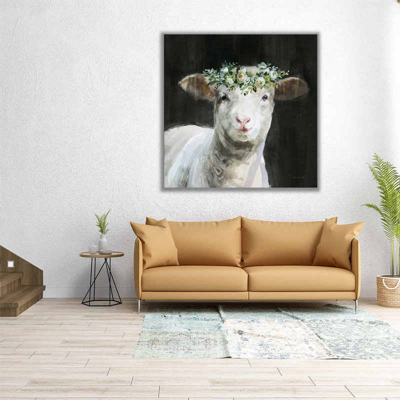 Barnyard Whimsy II - reproduction d'art sur toile, H 30 po x l 30 po