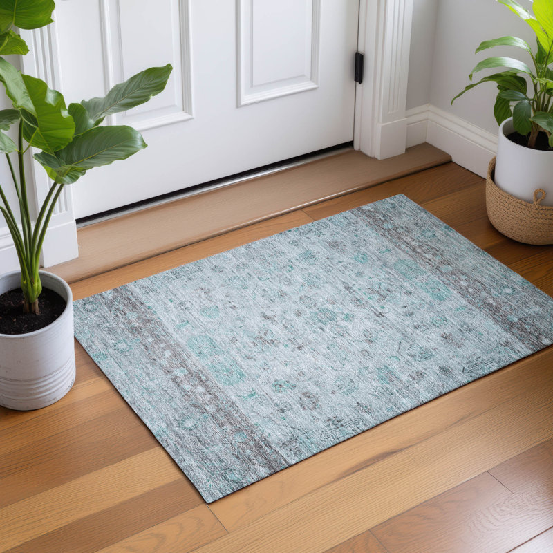 Machine Washable Indoor/Outdoor Chantille ACN2323 Global Rug, Rectangle 1'8" x 2'6"