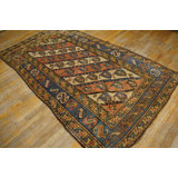 Rustic Antique Tribal Paisley Design Caucasian Hand Knotted Pile Rug