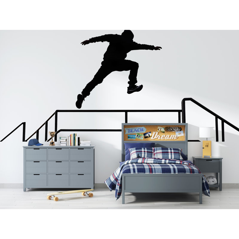 Décalcomanie murale Parkour Freerunning Silhouette Wall Art Urban Room Decor 455Mv, H 42 po x l 80 po