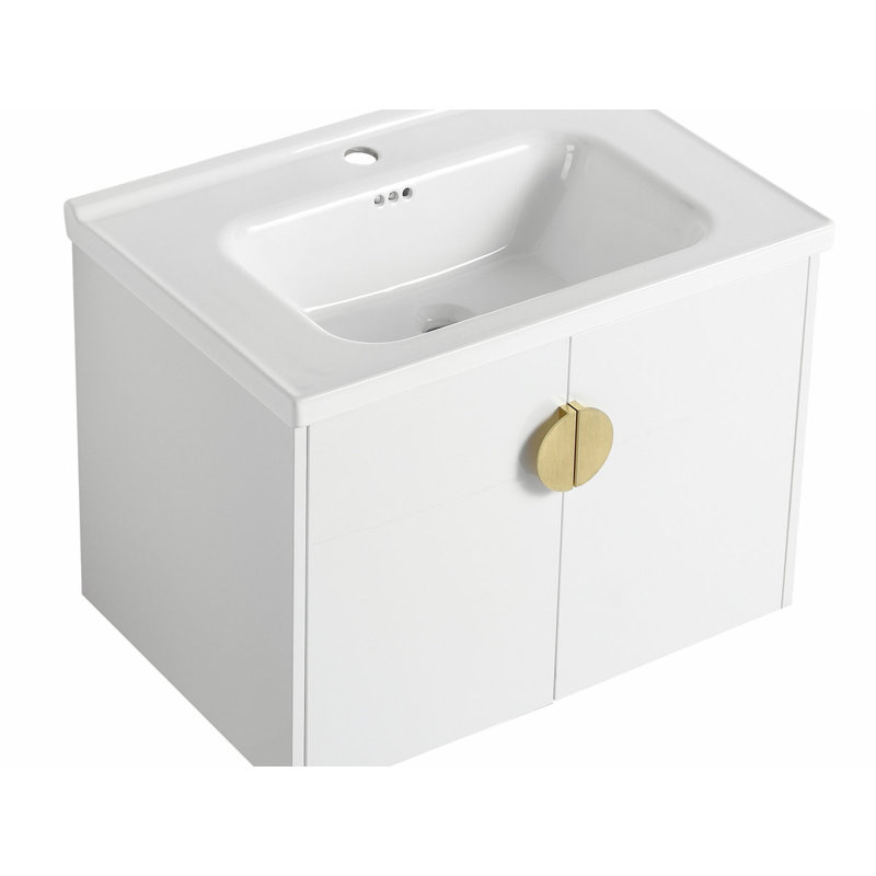 27.80'' Single Bathroom Vanity with Ceramic Top