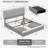 Velvet Bed Frame with 2 Drawers, Upholstered Headboard, LED Footboard and Side Pockets-289298383-289301924