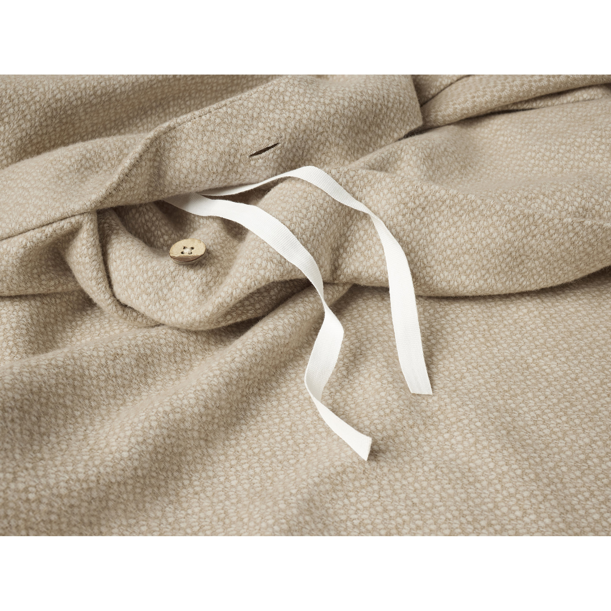 Cloud Flannel Duvet Cover, King Duvet Cover, Pale Gray Heather