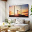 Coucher de soleil croisé, reproduction sur toile-98978686