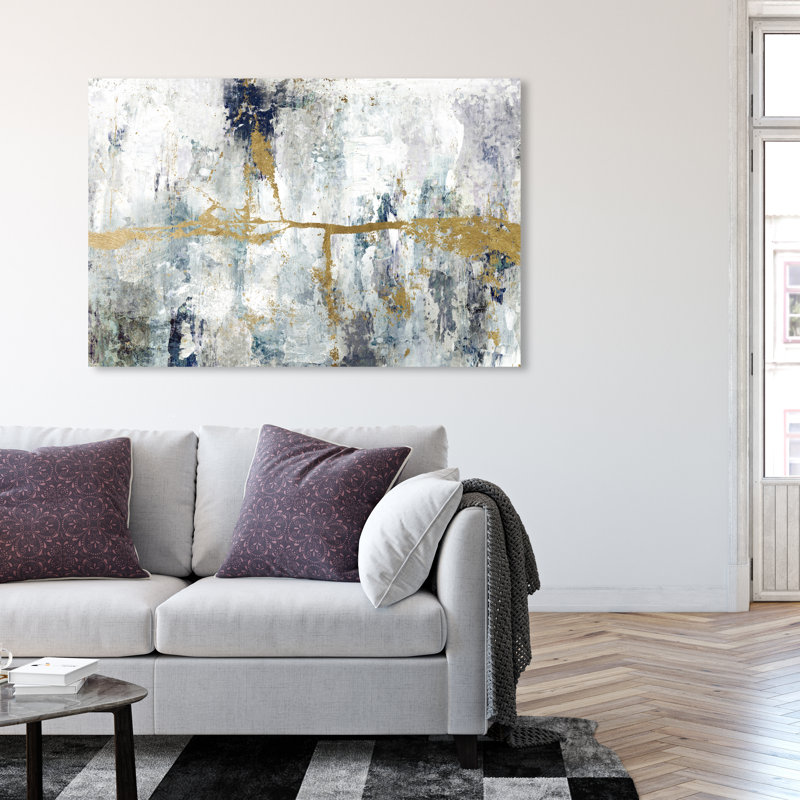 Abstract Ocean Divide - Impression sur toile, Toile tendue, H 36 po x l 54 po