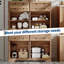 Grande armoire de rangement 55 po avec buffet 4 portes et 4 tiroirs Modern Farmhouse
