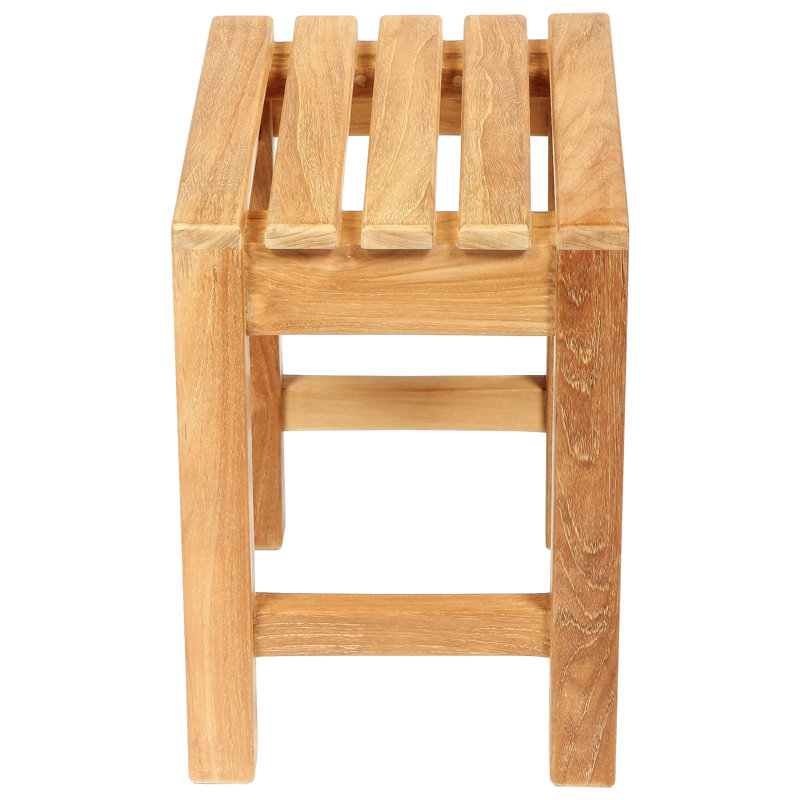 Coach 16" Natural Teak Wood Shower Bench