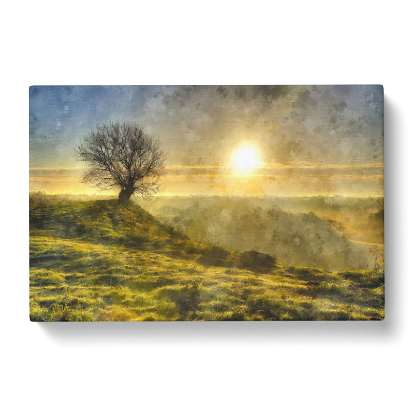 Tree At Sunrise Vol.1 - Wrapped Canvas, 35cm H x 50cm W x 3cm D