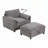 Chenille Armchair With Ottoman-541482967