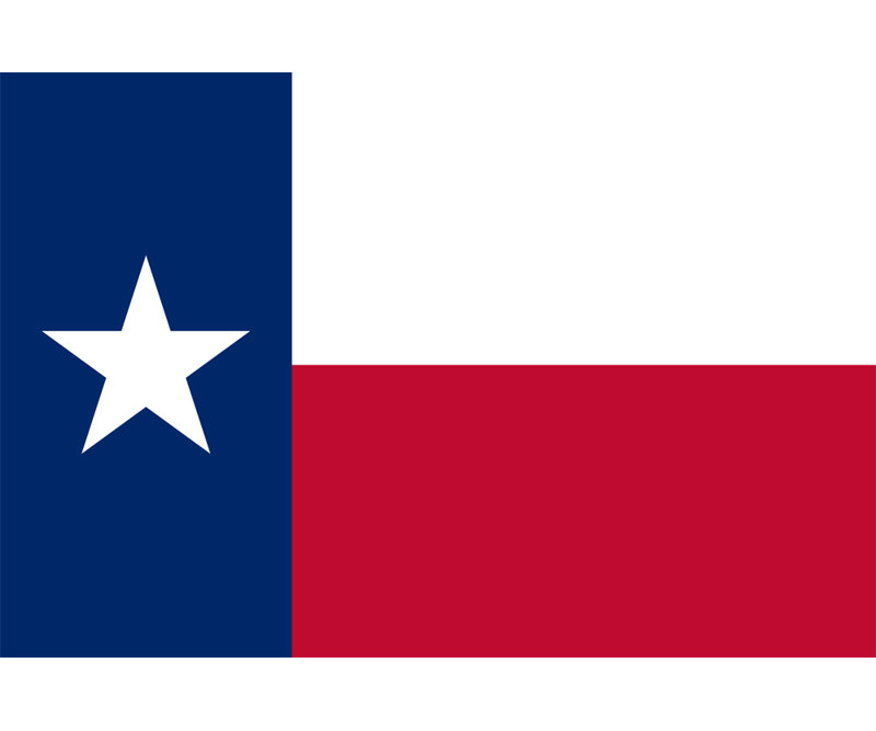 Texas State, H 12 po x l 18 po