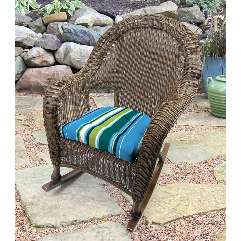 Outdoor Wicker Seat Cushion, Covert Capri