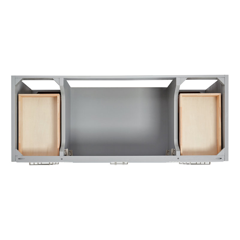 Stafford 54.75'' W Single Bathroom Vanity Base, Gray