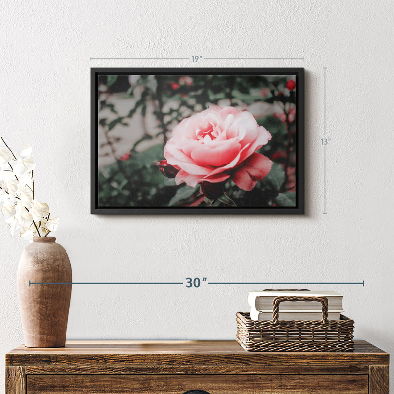 Impression sur toile rose rose, H 13 po x l 19 po
