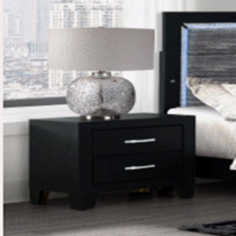 Table de chevet noire