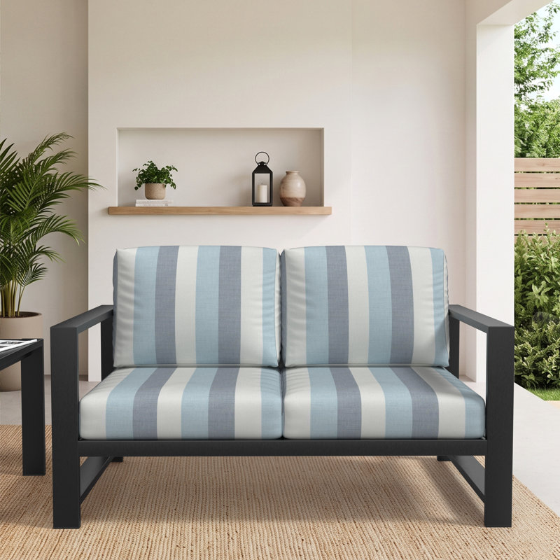 Causeuse d'extérieur Oltjana avec coussins Sunbrella®, Rosée Direction