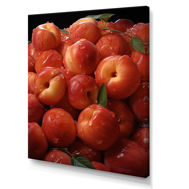 Juice Peach Fruit Delight 2 - fruits, art mural, H 20 po x l 12 po x P 1 po