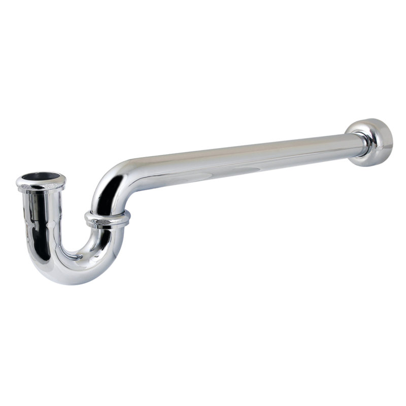 Kingston Brass Trimscape 1-1/2 Inch Decor P-Trap with High Box Flange, 24 Inch Length, 18 Gauge, Polished Chrome