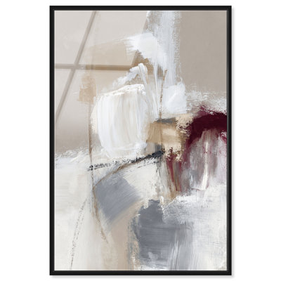 Sanguine III profonde, impression acrylique encadrée, art mural minimaliste par Art Remedy, cadre noir, 16 x 24